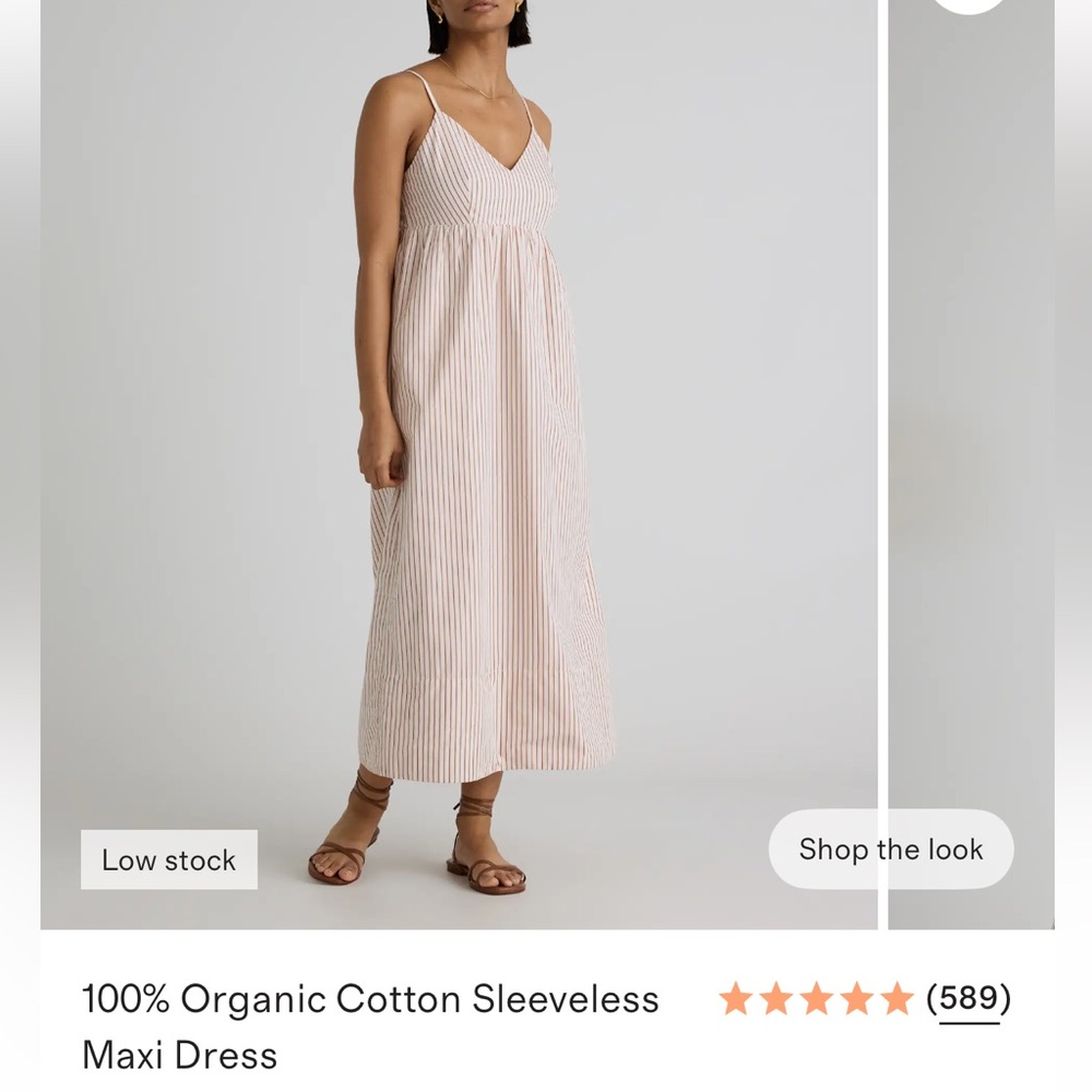 Quince 100% Cotton Maxi Dress Terracotta - XS